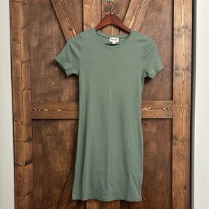 NWOT OpenEdit Sage Green Short Sleeve Mini Dress